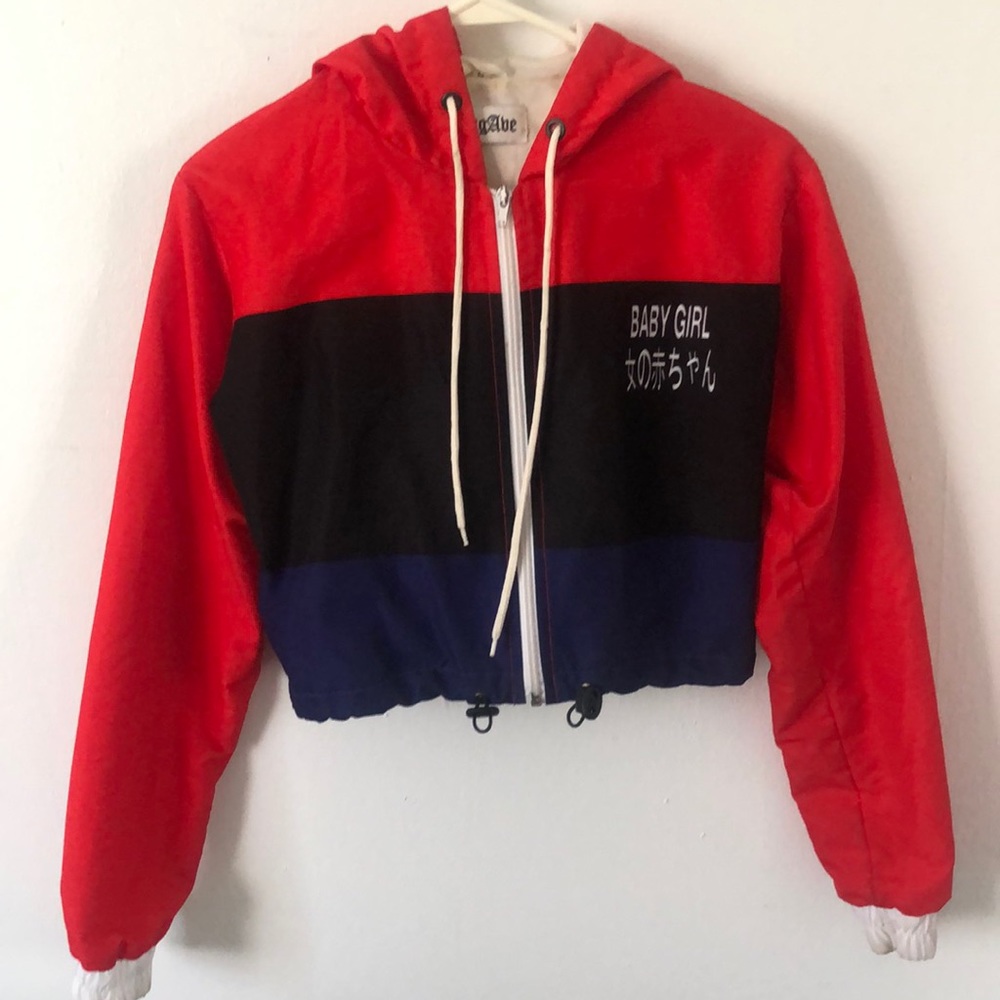 Crop top windbreaker